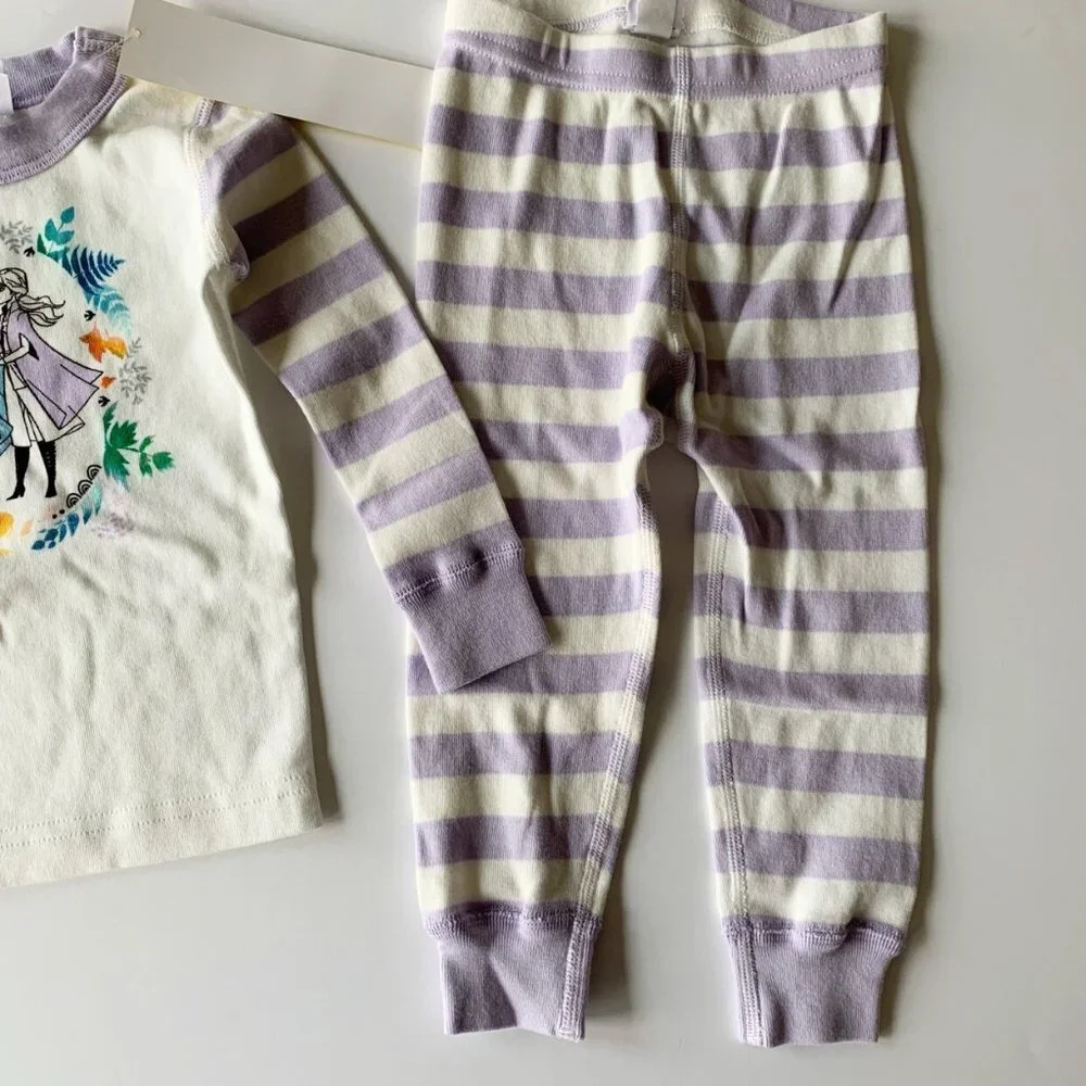NWT Hanna Andersson Girl Frozen Long John Pajama 2T